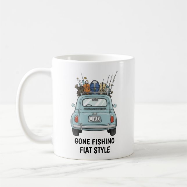 Taza De Café Fishing Fiat Car  (Izquierda)