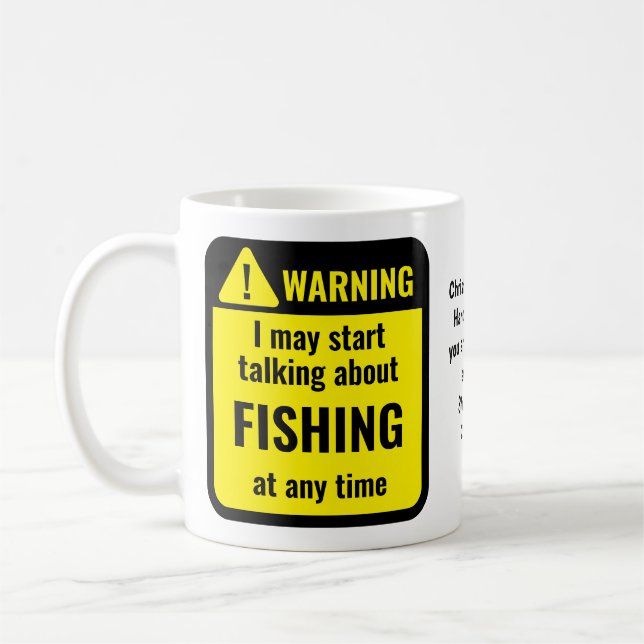 Taza De Café Fishing Funny Personalized (Izquierda)