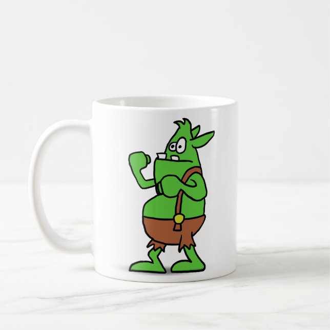 Taza De Café Fisticuffs del Gobbler del Doodle del mago 101 (Izquierda)