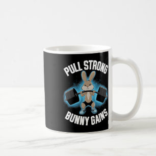 Taza De Café Fitness Bunny Bodybuilder Tira de ganancia conyuga