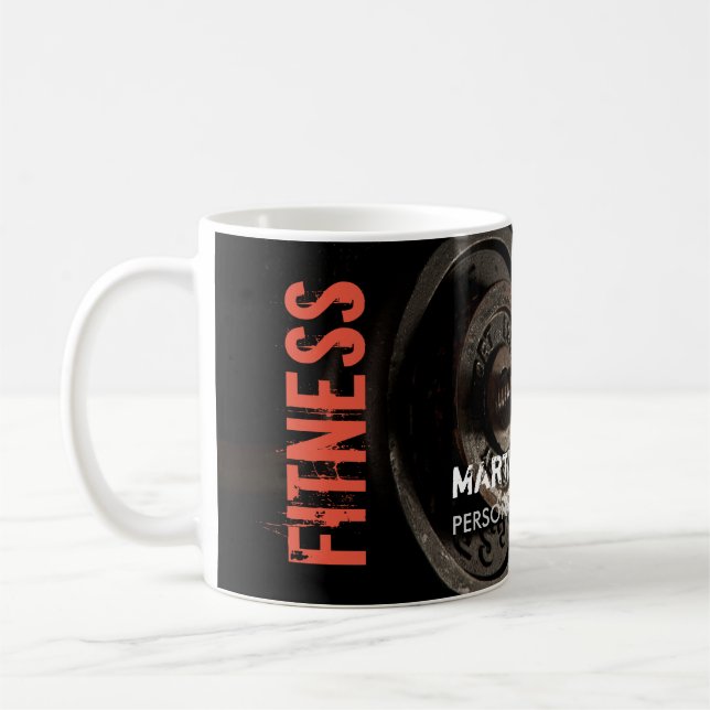 Taza De Café Fitness Personal Trainer Bodybuilding Moderno (Izquierda)