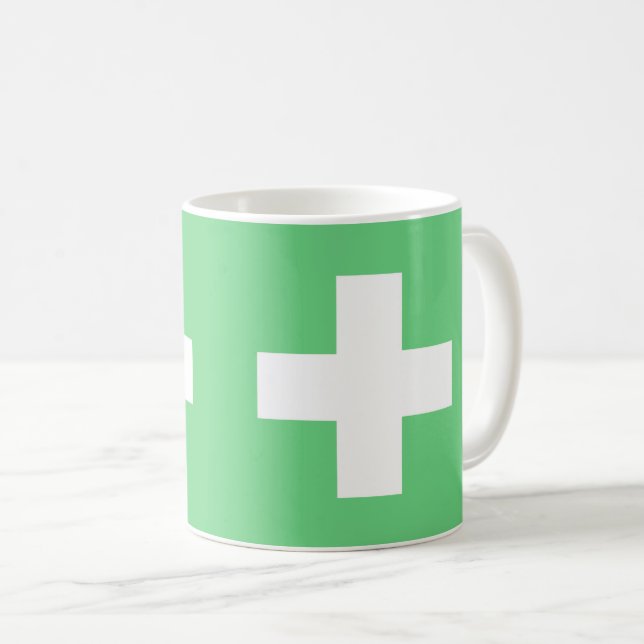 Taza De Café Flag of Switzerland modified - Suiza Suisse - (Anverso derecho)