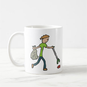 Taza De Café Flagelación y recogida de basura