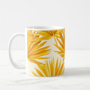 Taza De Café Flair hawaiano: Coloridas hojas de palmera