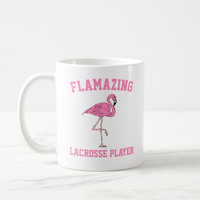 Taza De Café Flamante Lacrosse Player Mug (Izquierda)