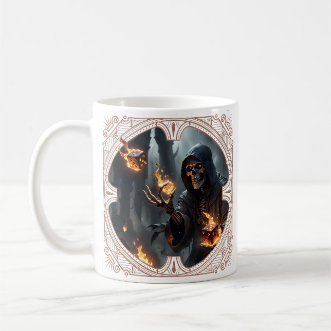 Taza De Café Flamas góticas, el guardián de los dados ardientes (Izquierda)