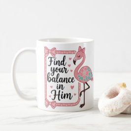 Taza De Café Flamenco de fe religiosa cristiana versículo de la
