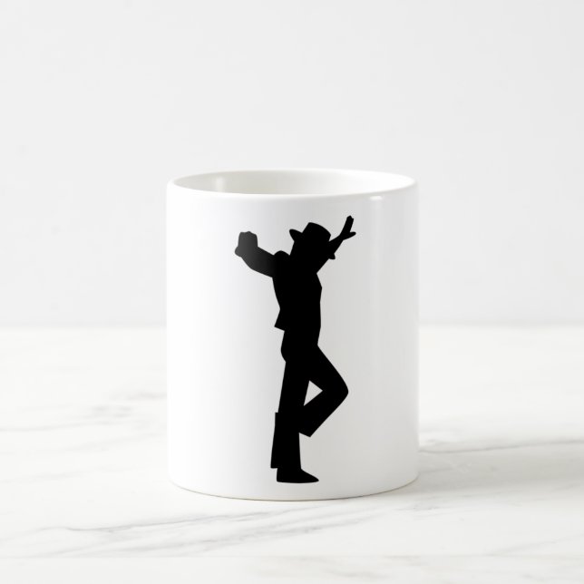 Taza De Café Flamenco macho bailarín negro (Centro)