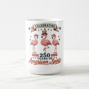 Taza De Café Flamenco Patriótico Retro 250 Años Espíritu Americ