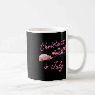 Taza De Café Flamenco Rosa Divertido Lindo Camping Car Navidad 