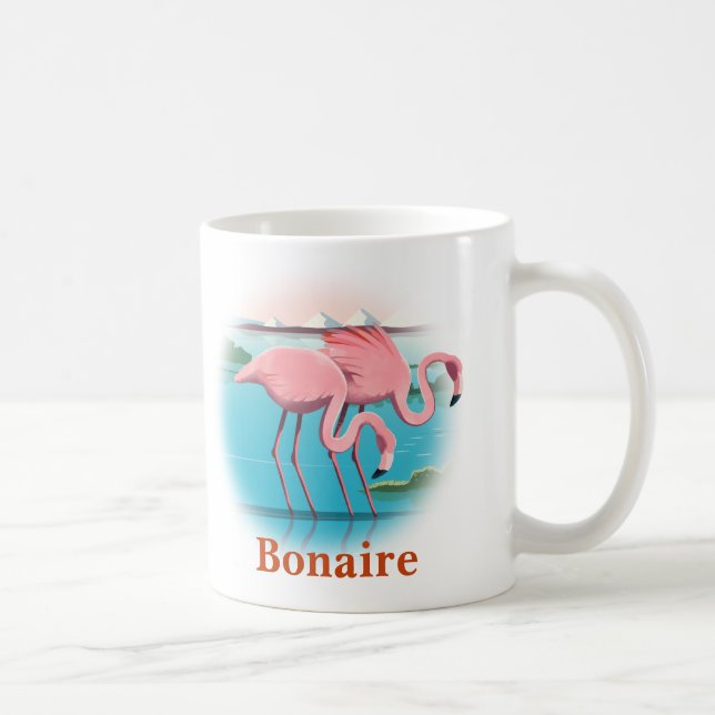Taza De Café Flamencos en la isla caribeña de Bonaire (Derecha)
