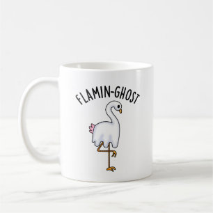 Taza De Café Flamin-ghost Funny Flamingo Ghost Pun