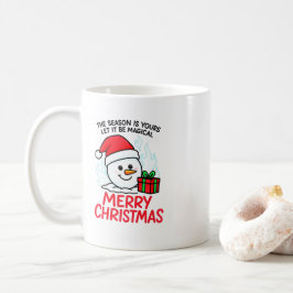 Taza De Café Flaming Snowman Merry Christmas Mug Funny Holiday