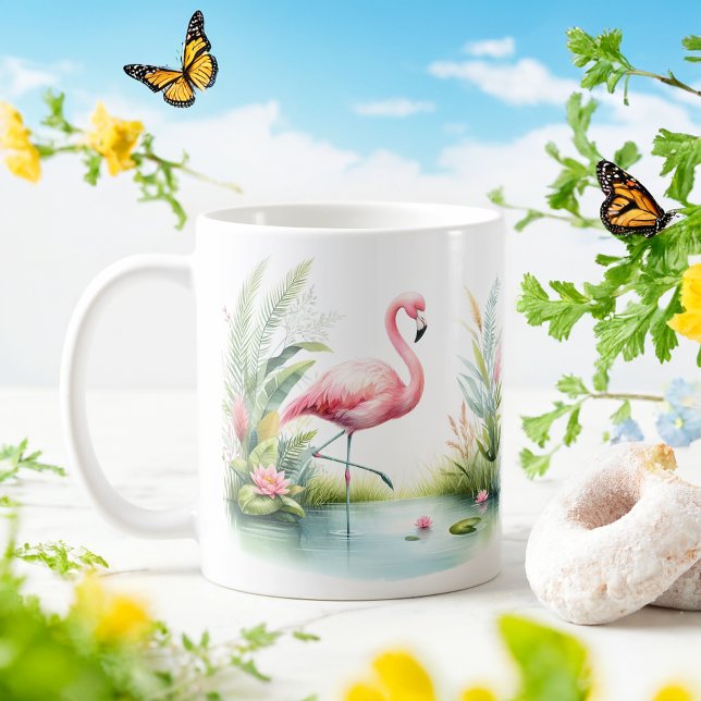 Taza De Café Flamingo acuático de primavera - Mug infantil (Subido por el creador)