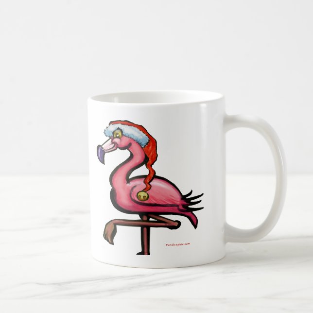 Taza De Café Flamingo Chrsitmas (Derecha)
