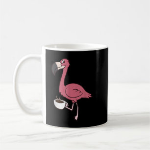 Taza De Café Flamingo Con Café Gracioso Café Bebiendo Flamado