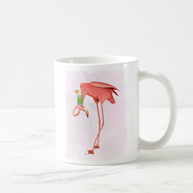 Taza De Café Flamingo con cóctel (Derecha)