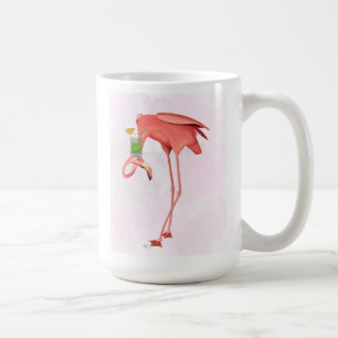 Taza De Café Flamingo con un cóctel