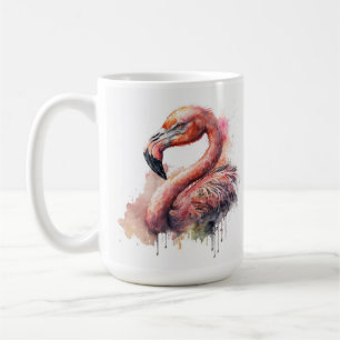 Taza De Café FLAMINGO DE COLOR ACUÁTICO bonito
