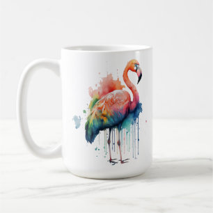 Taza De Café FLAMINGO DE COLOR ACUÁTICO bonito