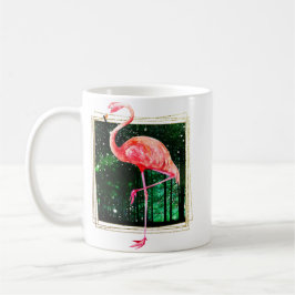 Taza De Café Flamingo del bosque mágico