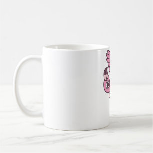 Taza De Café Flamingo gracioso mirando su trasero