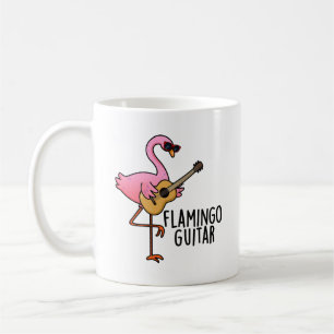 Taza De Café Flamingo Guitar Funny Music Pun