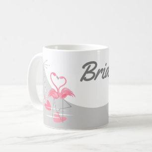 Taza De Café Flamingo Love Large Moon Bride mug