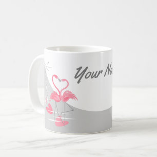 Taza De Café Flamingo Love Large Moon Name mug