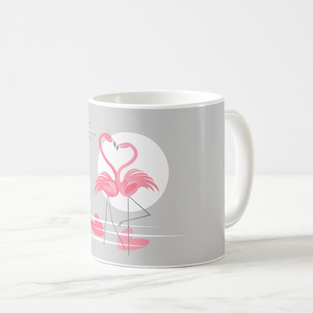 Taza De Café Flamingo Love Mug (Anverso derecho)