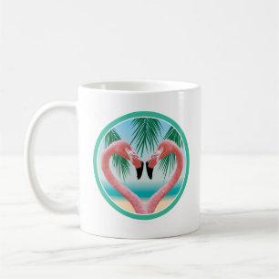 Taza De Café Flamingo Love (Valentine tropical)