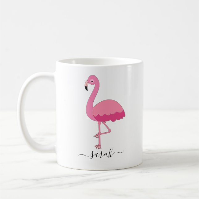 Taza De Café Flamingo Mug Flamingo Coffee Mug Personalizado (Izquierda)
