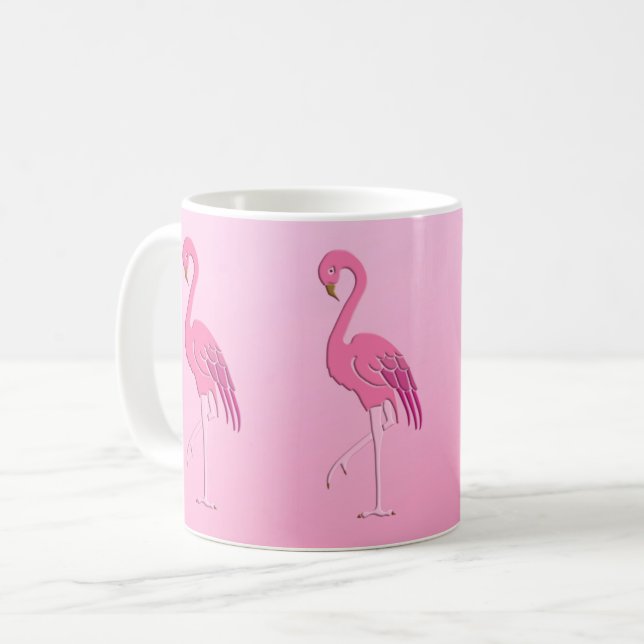 Taza De Café Flamingo rosa bonito (Anverso izquierdo)