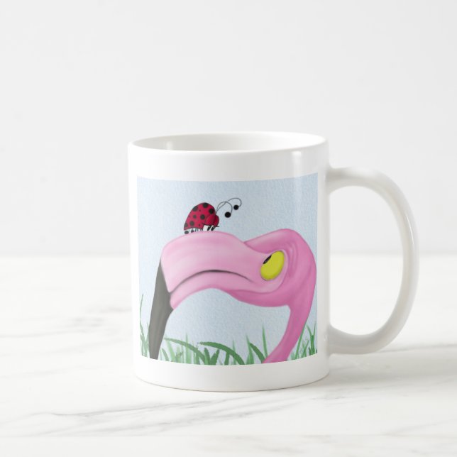 Taza De Café Flamingo rosa bonito (Derecha)