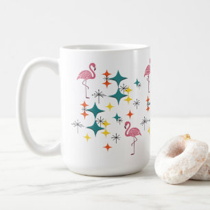 Taza De Café Flamingo Rosa Diamante Estrella Explosión Moderno 