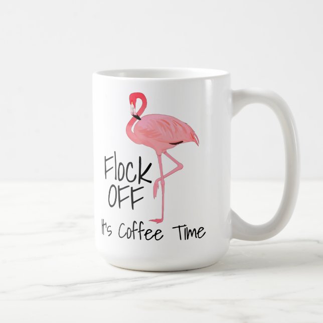 Taza De Café Flamingo rosa gracioso se desconecta (Derecha)