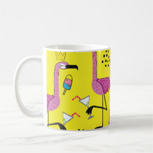 Taza De Café Flamingo rosa: Patrón de moda de verano