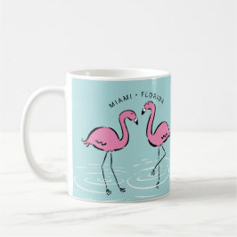 Taza De Café Flamingo rosa personalizado
