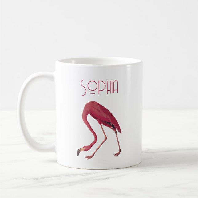 Taza De Café Flamingo rosa vintage (Izquierda)