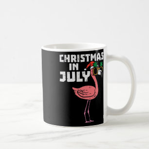 Taza De Café Flamingo Santa Gafas De Sol Navidad En Julio Lindo