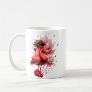 Taza De Café Flamingo Steampunk - Arte digital fantástico