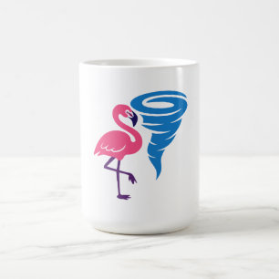 Taza De Café Flamingo Tornado Audaz Arte Gráfico Moderno