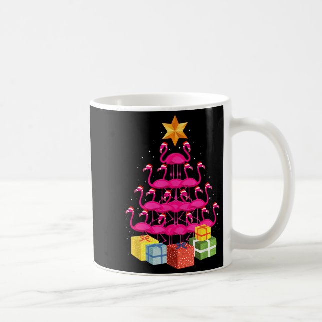 Taza De Café Flamingo Tree Funny Ugly Christmas  (Derecha)