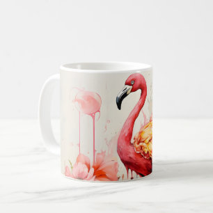 Taza De Café Flamingo Tropical Fantasy Paradise Bloom