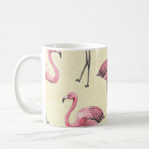 Taza De Café Flamingo Tropical: Papel de fondo acuático.