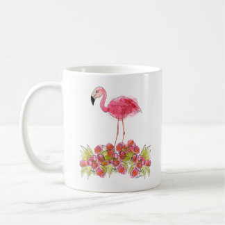 Taza De Café Flamingo Watercolor Mug