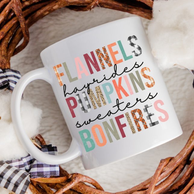 Taza De Café Flandes Hayrides Pumpkins Incendios Fundido Fun Fa (Subido por el creador)