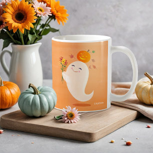 Taza De Café Flandes y fantasmas de Halloween