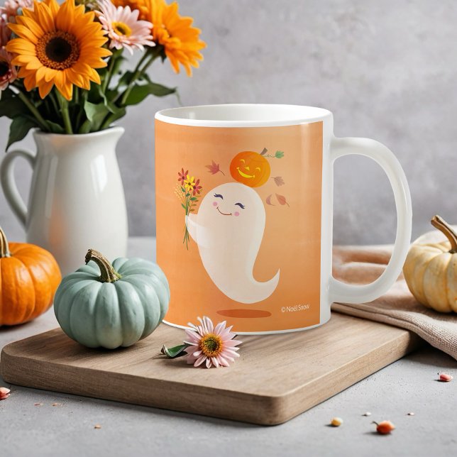Taza De Café Flandes y fantasmas de Halloween (Subido por el creador)