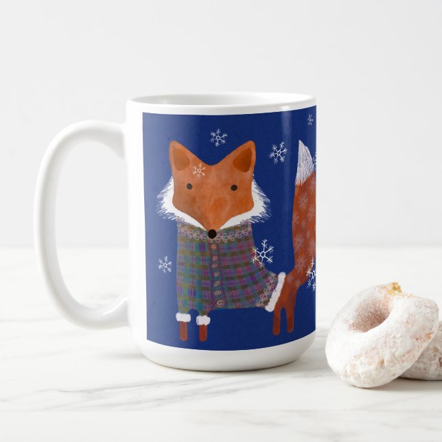 Taza De Café Flannel Fox Mug (Con donut)